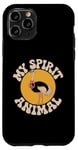 Coque pour iPhone 11 Pro Citation drôle d'autruche est mon esprit animal citations drôles d'autruche