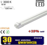 Nvox Lysrör 120Cm 18W T8 3000K G13 Varm Transparent Dubbelsidig