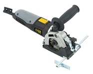 Fartools Scie plongeante multimatériaux 500W Ø85mm, rail aluminium 70cm, 3 lames (bois, métal et céramique), 2 étaux, 3600-6500tr/min