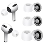 Lot de 3 paires d'embouts tri-clarion pour AirPods Pro - Embouts en silicone - Absorption du bruit - Maille d'acier anti-poussière - Convient pour l'étui de chargement (3 paires de tailles M) (S/M/L)