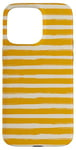 Coque pour iPhone 15 Pro Max Jaune moutarde Beige rayé Girly Esthétique Preppy Stripes