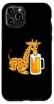 Coque pour iPhone 11 Pro Girafe Bière amusante Amoureux de girafe – Girafe drôle