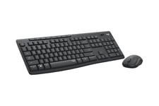 Logitech MK295 Silent - sæt med mus og tastatur - russisk - grafit Indgangsudstyr