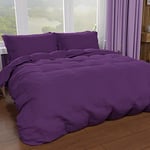 PETTI Artigiani Italiani - Single Duvet Cover, Duvet Cover and Pillow Cases in Microfiber, Plain Purple, 100% Made in Italy