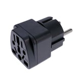 Adaptateur de chargeur de voyage universel,convertisseur de prise de courant alternatif,prise Schuko,Italie,Suisse,Inde,Royaume-Uni,États-Unis,AU vers l'UE,Allemagne,Russie - Type black