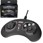 RETRO-BIT SEGA MD 8-BUTTON USB BLACK