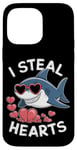 iPhone 14 Pro Max Cool Shark I Steal Hearts Valentines Day Funny Shark Boy Kid Case