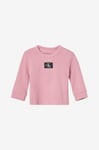 Calvin Klein - Topp Monogram Rib LS T-shirt - Lila