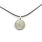 Collier pièce de monnaie Brésil 1 cruzeiro - Canne à sucre Cordon noir.