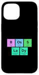 Coque pour iPhone 15 Patron Lady Tableau périodique Cadeau scientifique STEM Laboratoire Femme