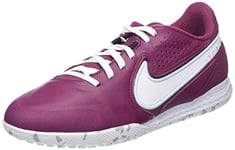 NIKE Women's React Tiempo Legend 9 Pro IC Sneaker, Rosewood/White-Glacier Blue-Pink Foam, 7 UK