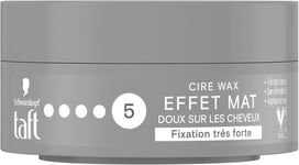 Schwarzkopf - Cire Cheveux - Effet Mat 5 - Fixation Forte - Tenue 24H - 75 Ml