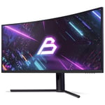 Blackstorm Curved 34" 180Hz UWQHD-gamingskærm med FastVA-panel