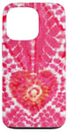 Coque pour iPhone 13 Pro Style Tie Dye Rose Amour Méditation Zen Motif Cœur Boho