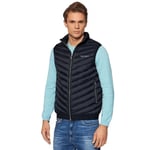 Armani Exchange Men's Quilted Vest with Real, Navy/Grey Marl 1, L