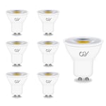 GY Ampoules LED Spot GU10 (38° faisceau étroit), 8W équivalent 60W 600LM 6500K Blanc Froid, Ampoule GU10 LED Non-Dimmable, Lot de 6