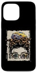 iPhone 13 Pro Max Monster Trucks Smashers Jam Hot Messy Bun Hair Leopard Case