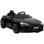 HOMCOM Voiture véhicule électrique Enfant 12 V - télécommande parentale fournie - V. Max. 5 Km/h - Effets sonores, Lumineux - Audi RS E-tron GT Noir