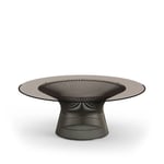 Knoll - Platner Coffee Table, base in Bronze metallic, Ø 91,5 cm, top in Bronze coloured glass