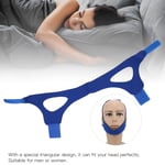 (Blue)Anti Snore Triangle Belt Stop Snoring Belt Sleep Support Strap Night TDM