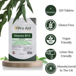 VITAMIN B12 Tablets 1000mcg 100 Reduce Tiredness & Fatigue IMMUNE System UK MADE