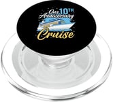 Our 10th Anniversary Cruise Wedding Cruising Wife Husband PopSockets PopGrip pour MagSafe