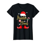 Auntie Claus Funny Family Christmas Pjs Top for Aunt Women T-Shirt