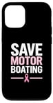 Coque pour iPhone 12/12 Pro Save Motor Boating Soutien contre le cancer du sein Rose Amour Hommes Femmes