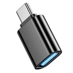 USB-C OTG Adapter Type-C Hane USB 2.0 Hona Svart svart