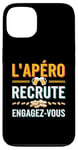 Coque pour iPhone 13 L'Apéro Recrute Engagez-vous Humour Convivialité Amusant