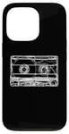 Coque pour iPhone 13 Pro Croquis de cassette de musique rétro Croquis audio vintage