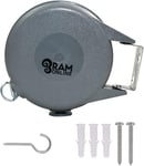 Ram® Heavy Duty Outdoor Retractable Clothes Line Laundry Drying Washing Lineclot