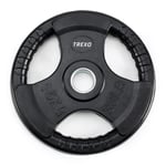 TREXO 15 kg - Charge maximale : 36 cm - Diamètre du disque avec poignées - Revêtement en fonte - Pour haltères longues - Durable - Ergonomique - Fitness - Musculation Crossfit RW15