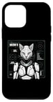 Coque pour iPhone 12 mini Robot chat Android Cyborg Futuriste Chaton félin