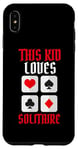 Coque pour iPhone XS Max This Kid Loves Solitaire Card Game Enthusiast -