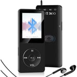 Lecteur MP3, Lecteur Musique avec Carte SD 32Go, Mini MP4 Player avec Radio FM Vidéo E-Book, Écran 1.8'' TFT,  Supporte Carte SD 128