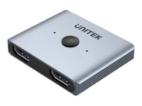 Unitek - Video/Ljudsplitter/Switch - 8K, Tvåvägs - 2 X Hdmi - Skrivbordsmodell