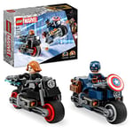 LEGO Marvel Black Widow & Captain America Motorcycles, Avengers Age of Ultron Set with 2 Superhero Motorbike Toys for Kids, Boys, Girls Aged 6 and Up 76260