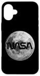 iPhone 16 Plus Retro NASA Worm Logo Full Moon Space Graphic Apollo Artemis Case