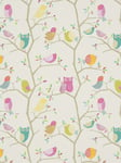 Harlequin What A Hoot Made to Measure Curtains or Roman Blind, Pink/Aquamarine/Lime