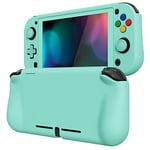 PlayVital ZealProtect Protective Case for Nintendo Switch Lite, Hard Shell Grip Cover for Nintendo Switch Lite w/Screen Protector & Thumb Grip Caps & Button Caps - Misty Green