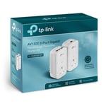 TP-LINK AV1300 GB Powerline Adapter Kit, 3-Port, AC Pass Through - (TL-PA8033P K