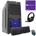 ULTRA FAST 3.9 QUAD CORE 8GB 1TB Desktop Gaming PC Computer Bundle9 Windows 10 V