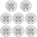 Lot De 8 Mini Roulettes Autocollantes Pivotantes À 360° Transparentes À 4 Billes De Transfert Pour Petits Meubles De Cuisine, Poubelles De Rangement, Friteuse À Air Comprimé (Perles D'Acier)