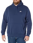 Nike M NSW Club Hoodie PO BB Sweat-Shirt Homme, Midnight Navy/Midnight Navy/(White), FR : 4XL (Taille Fabricant : 4XL-T)