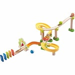 HABA 302056 - Kullerbü Toboggan a Billes Ding Dong - Jeu de balles en bois et en plastique de 38 pièces avec des courbes prononcées et des effets musicaux