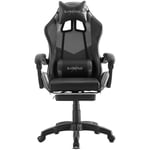 Chaise gaming fauteuil de bureau, chaise gamer ergonomique pour ordinateur ou office, fauteuil de jeu avec accoudoirs rembourres, dossier inclinable