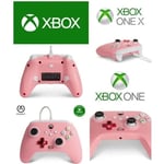 Manette Xbox One - X-S + Pc Rose Contrôleur De Jeu Microsoft Filaire 3m - Licence Microsoft