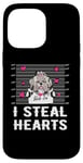 Coque pour iPhone 14 Pro Max Shih Tzu I Steal Hearts Valentine Dog Funny Valentines Day