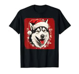 Husky Mom Dad Xmas Gift Siberian Husky Dog Lover Christmas T-Shirt